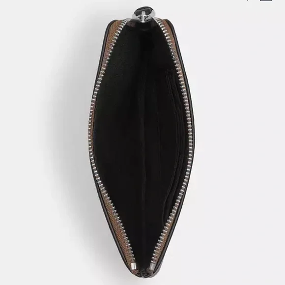 Coach Corner Zip Wristlet In Signature Canvass nwt in packaging - Picture 2 of 5